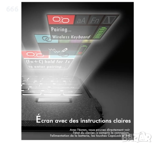 Калъф с клавиатура Doohoeek с LCD екран за iPad Air 13 2025(M3), снимка 2 - Друга електроника - 53598248