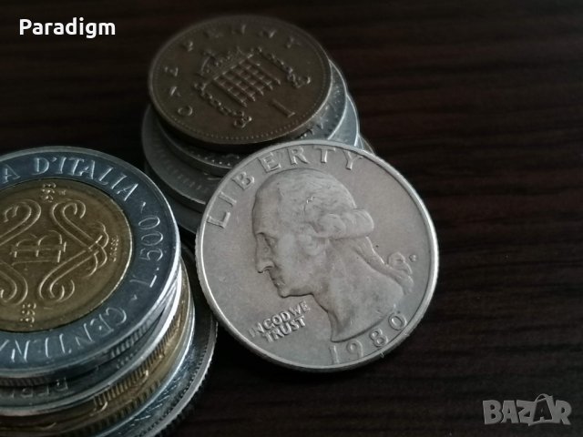 Монета - САЩ - 1/4 (четвърт) долар | 1980г., снимка 2 - Нумизматика и бонистика - 34715874