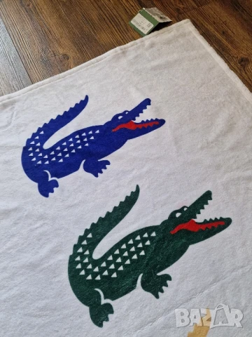 Страхотна плажна хавлия LACOSTE голям размер 150см х 80см , нова с етикет , снимка 3 - Други - 50610987