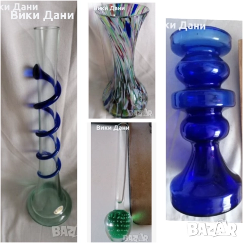вази Морано цветно стъкло
