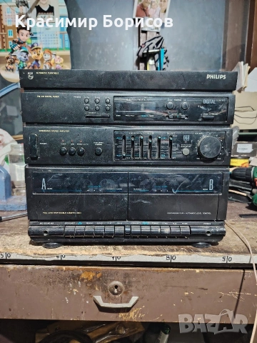 грамофон касетофон Philips за части или за ремонт 