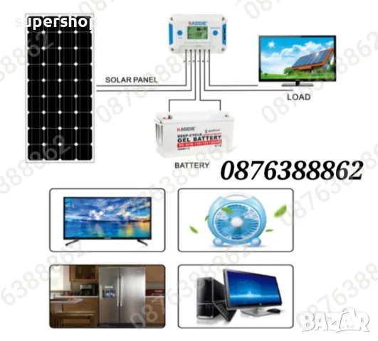 Контролер за соларен панел 20А, 30А, 60А, 12V/24V PWM 3, снимка 9 - Друга електроника - 48949675