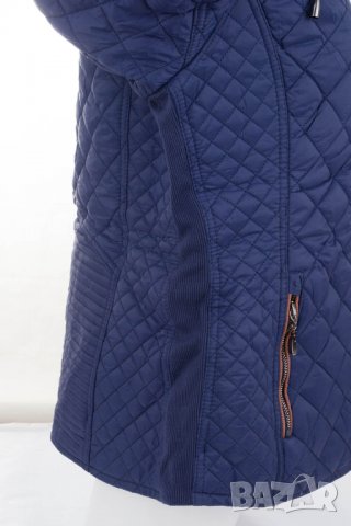 Тъмносиньо дамско яке с качулка Coatme - XL, снимка 5 - Якета - 34891162