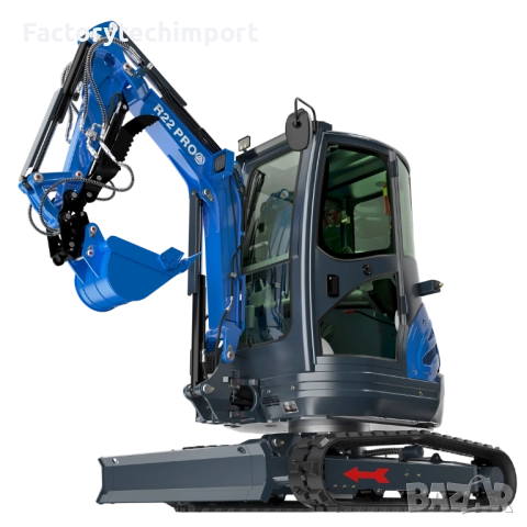 Мини багер Rippa R22 Pro – 2.4 т – KUBOTA (3 цилиндъра)+ Климатик, снимка 9 - Индустриална техника - 52719794