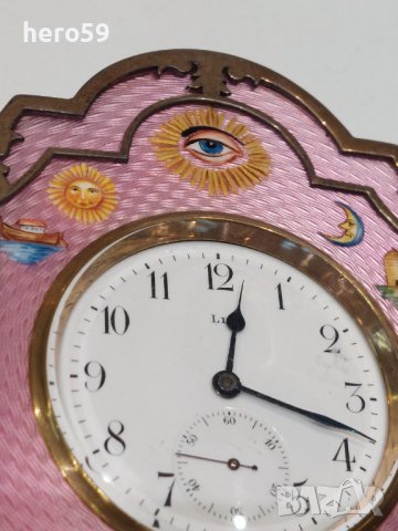 Каретен часовник-Сребърен гилеше  емайл часовник/Silver and Guilloche enamel Carriage Clock/, снимка 11 - Колекции - 38836804