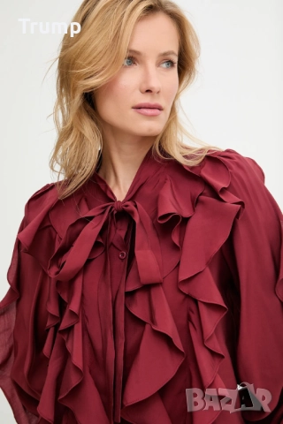 Неотразима риза ,вискоза,фербули, цвят червен, стандарт, снимка 2 - Ризи - 52386646