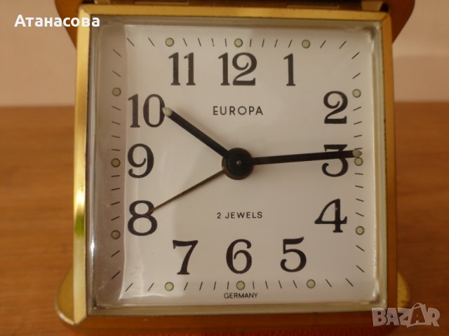 Немски туристически будилник часовник Europa Европа, снимка 2 - Антикварни и старинни предмети - 43992300