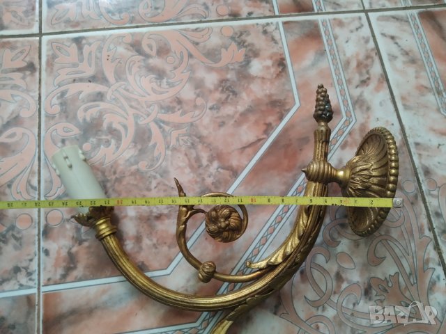 стар бароков аплик за стена, снимка 3 - Лампи за стена - 40201852