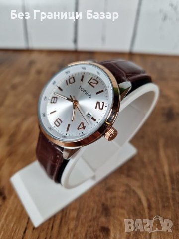 Нов Модерен Луксозен Мъжки Аналогов  Часовник 43mm Водоустойчив Кожен, снимка 8 - Мъжки - 43514482