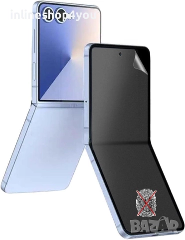 Матов Privacy Хидрогел Протектор за Дисплей за Samsung Galaxy Z Flip7, снимка 2 - Фолия, протектори - 51461966
