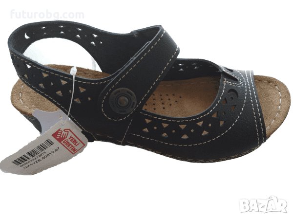 Черни анатомични дамски сандали, снимка 5 - Сандали - 36850187