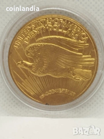 позлатена монета репродукция , снимка 2 - Нумизматика и бонистика - 53291222