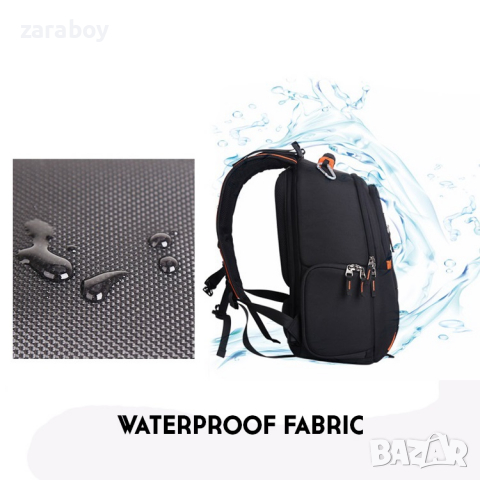 Нова раница за DSLR фотоапарат, обективи и лаптоп CAREELL C3050, снимка 5 - Чанти, стативи, аксесоари - 36559479