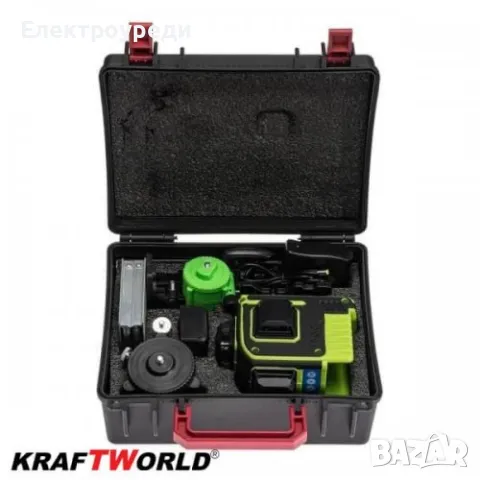 Немски 4D Лазерен Нивелир с 16 линии (четири точков) самонивелиращ се, със зелен лазер, снимка 7 - Измервателни инструменти - 47617649