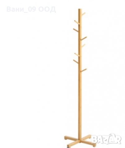 Бамбукова закачалка за якета и палта, снимка 3 - Закачалки - 37890110