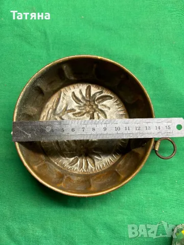 Медни саксии за цветя и свещник от мед  винтидж, снимка 12 - Декорация за дома - 49111162