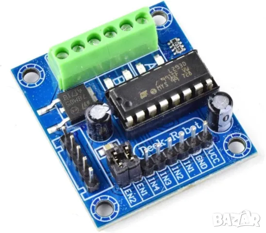 Четири канален драйвер за стъпков или 2 DC електромотора L293D DC4.5-25V, снимка 3 - Друга електроника - 49572489
