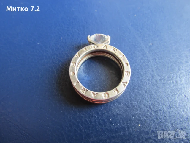 BVLGARI сребърен пръстен с камък, снимка 5 - Пръстени - 50792500