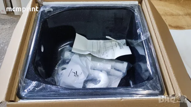 Кухненска мивка ФАТ - 51 х 51см - цвят 422 GALAXY BLACK, снимка 7 - Кухни - 47991792