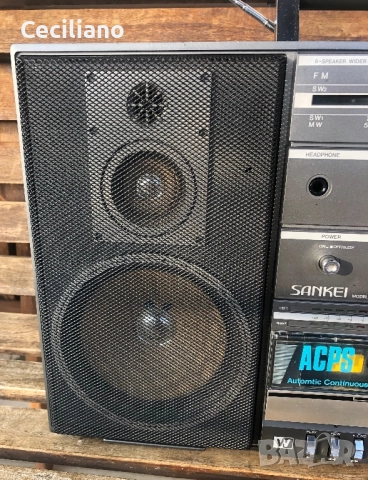 Радиокасетофон Голям BOOMBOX🔊! – SANKEI TCR-S97(Japan), снимка 6 - Радиокасетофони, транзистори - 52884176