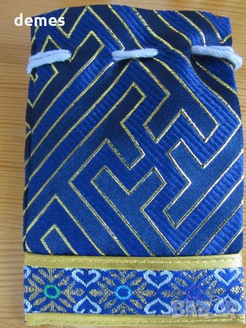 Традиционна торбичка тип пунгия от плат DELL от Монголия-3, снимка 10 - Други ценни предмети - 28727238