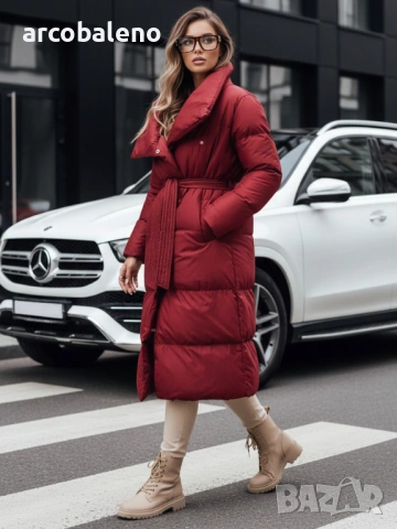 Дамско дълго ватирано зимно яке FAVI, 4цвята , снимка 8 - Якета - 53091231