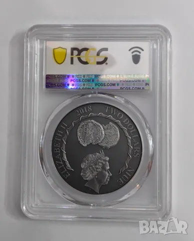 Печатът на цар Симеон Велики 2 долара 2017 Ниуе - PCGS SP70, снимка 2 - Нумизматика и бонистика - 48131655