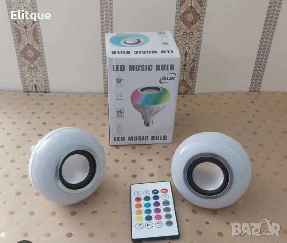 Цветна LED крушка с дистанционно управление – 16 цвята