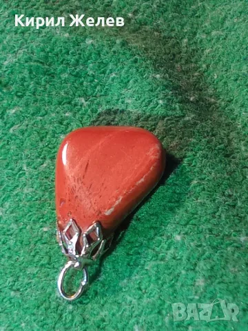 СКЪПОЦЕНЕН АРТ-ДЕКО ПЕНДАНТ ЧЕРВЕН КОРАЛ СТАР МЕДАЛЬОН 26665, снимка 9 - Колиета, медальони, синджири - 34806289