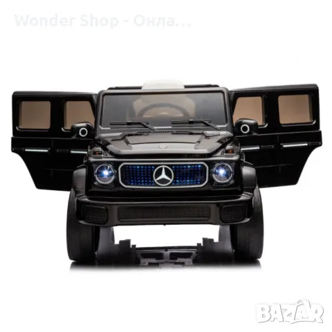 Акумулаторен джип Mercedes EQG Electric G-Class 12V с отварящи се врати меки гуми 4x4, снимка 1