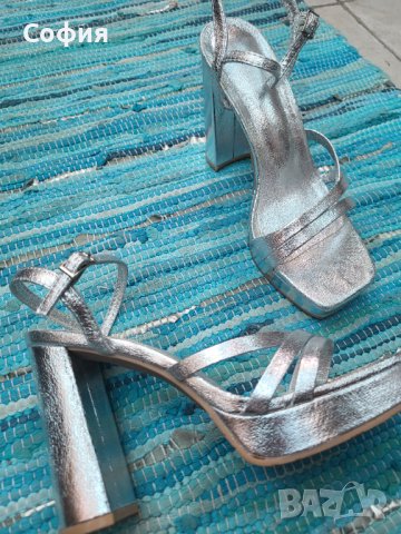 Сребърни сандали Sinsay, снимка 5 - Сандали - 44133030