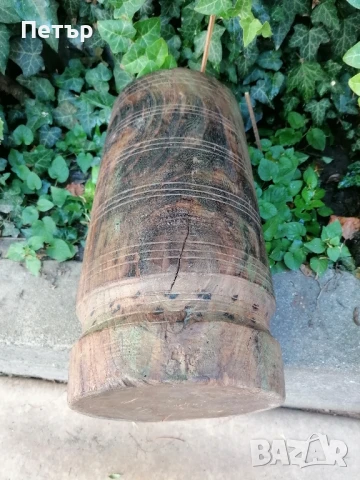 Продавам стара красива дървена чутура / голям дървен хаван /много запазена и обезпаразитена, снимка 3 - Антикварни и старинни предмети - 51079393