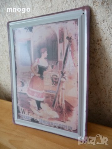 Метална Табела мода жена корсет огледало красавица барок    , снимка 3 - Други ценни предмети - 39092217