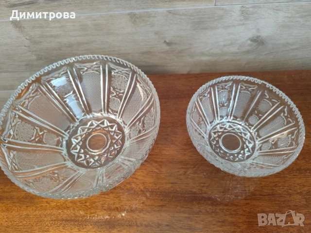 Кристални купи,чинии,ваза,чаши, снимка 13 - Сервизи - 50989116