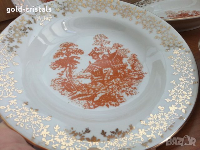 Стар български порцелан чинии, снимка 2 - Антикварни и старинни предмети - 33281698