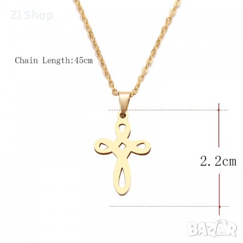 👑нежна верижка с кръстче кръст верижка ланец синджир златна злато златен сребърна сребърно сребърен, снимка 5 - Колиета, медальони, синджири - 33104460