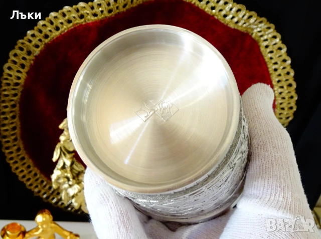 Калаена чаша,халба,конник,ангел,ловен герб. , снимка 8 - Антикварни и старинни предмети - 53343839