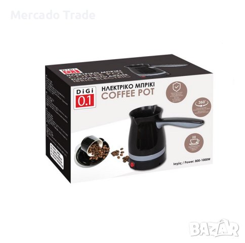 Електрическо джезве Mercado Trade, За домашна употреба, 250мл., 800/1000W, снимка 3 - Кафемашини - 43958311