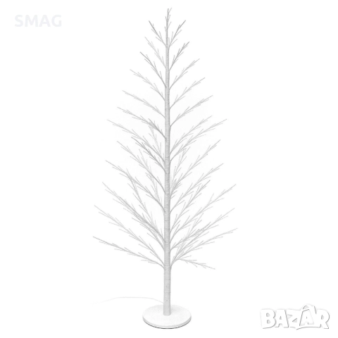 Бяла елха с 870 LED топло бели светлини 180 см_1253809, снимка 2 - Други - 52329375