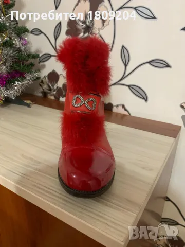 червени дамски боти, снимка 2 - Дамски боти - 48279490