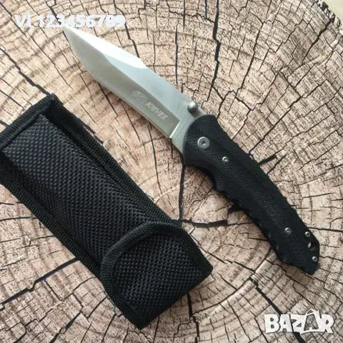 Сгъваем джобен нож Knives с клипс и калъф 90x215, снимка 1 - Ножове - 49445848