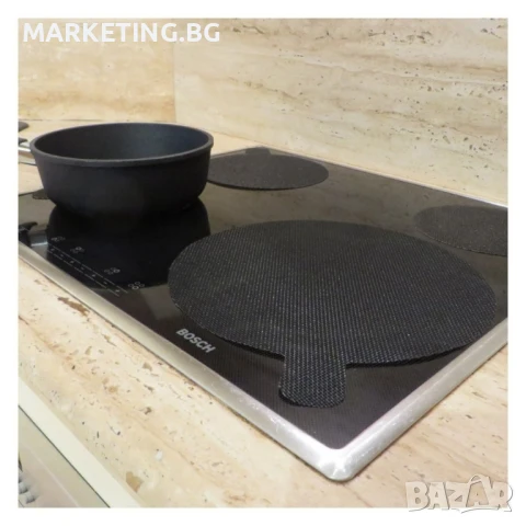 Протектор за индукционен  котлон, 4бр., NoStik, 27см., черен, в плик, снимка 4 - Други - 50457587