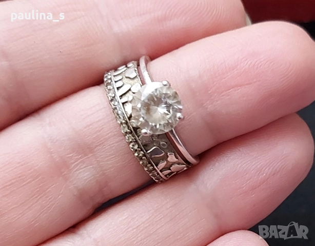 Три различни / Масивен сребърен пръстен проба 925 , снимка 12 - Пръстени - 44364128