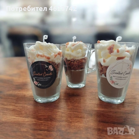 Ароматна свещ в чаша, снимка 3 - Подаръци за жени - 52519434
