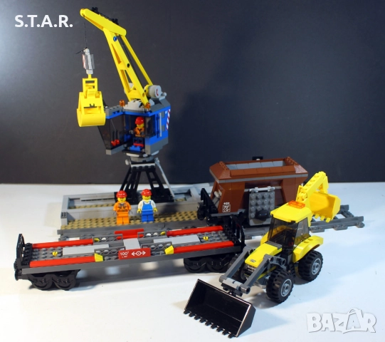 Лего Конструктор Червен Влак 60098 Lego 60098 Red Heavy Haul Train, снимка 4 - Конструктори - 52789295