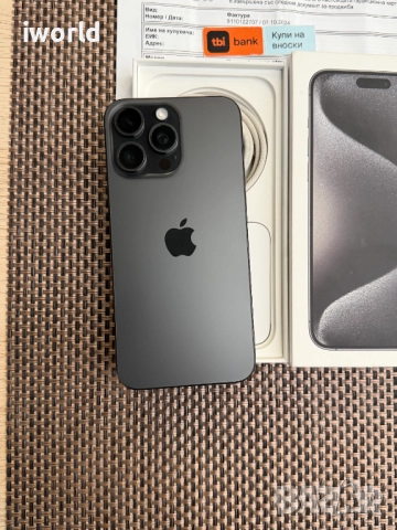 36м гаранция❗️ iPhone 15 Pro MAX ❗️Лизинг от 50лв/м ❗️BLACK Titanium❗️, снимка 3 - Apple iPhone - 52708767