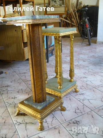 Винтидж Пиедестали - Постаменти, снимка 4 - Антикварни и старинни предмети - 53146496