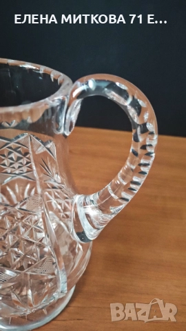 Ръчно гравирана кристална кана 750 мл, снимка 3 - Аксесоари за кухня - 52900509