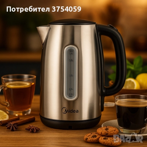 Електрическа кана Midea MK-17S30D2, снимка 3 - Кани - 52620490