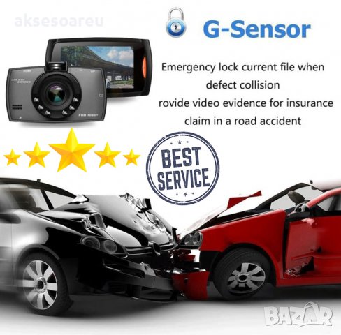 Автомобилна камера видео регистратор за стъкло на кола 1080p Full HD DVR Рекордер Автоматичен изглед, снимка 14 - Аксесоари и консумативи - 37654237